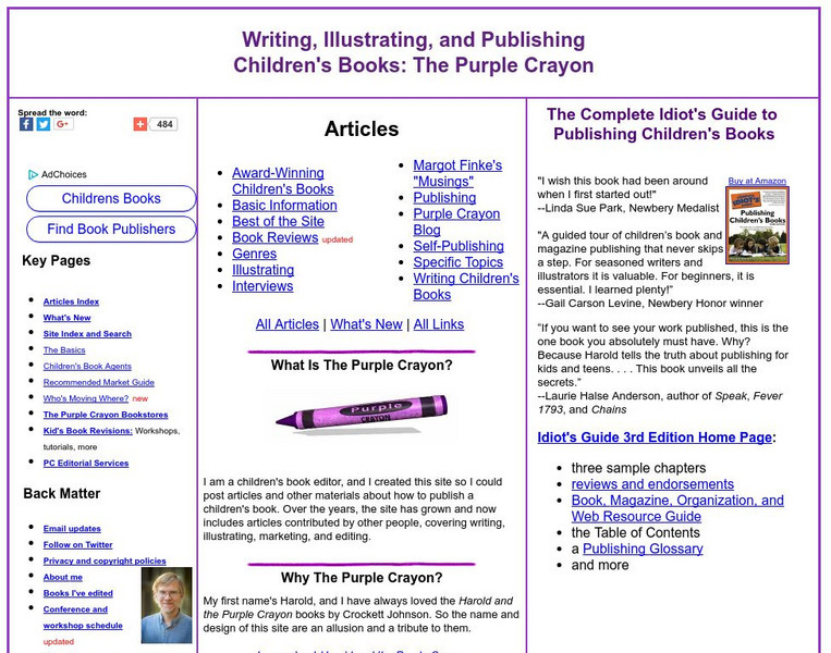 The Purple Crayon: A Guide to Writing Children's Lit. Activity The Purple Crayon: A Guide to Writing Children's Lit. Activity