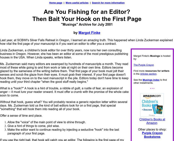 Publishing: Importance of the First Page of a Manuscript Activity Publishing: Importance of the First Page of a Manuscript Activity