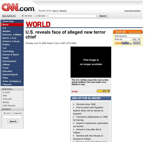 Cnn: u.s. Reveals Face of Alleged New Terror Chief Article Cnn: u.s. Reveals Face of Alleged New Terror Chief Article