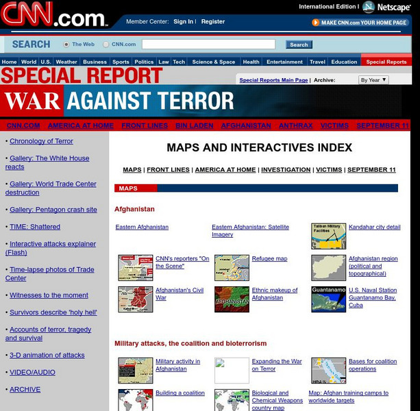 Cnn: Maps and Interactives Index, the War on Terror Activity Cnn: Maps and Interactives Index, the War on Terror Activity