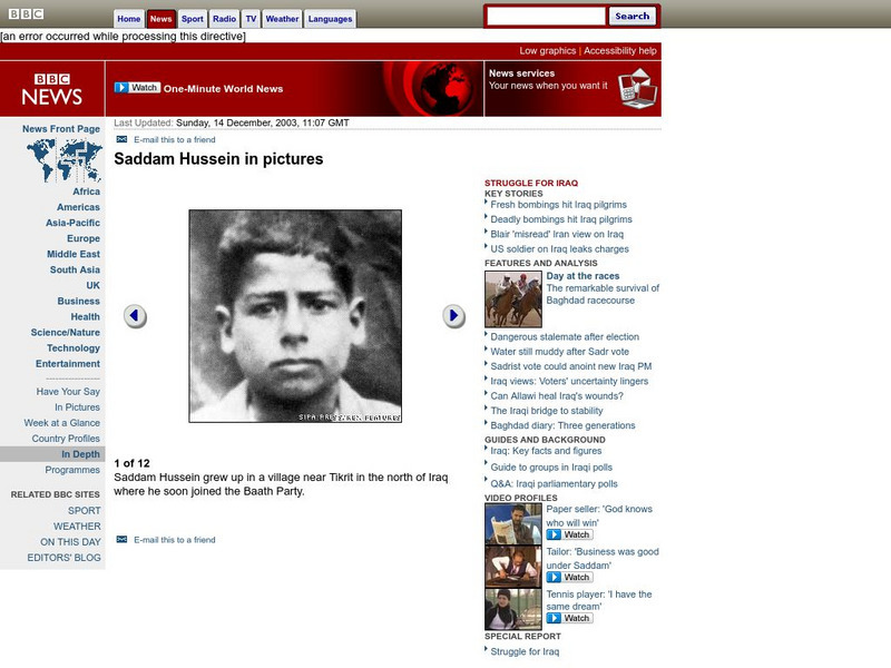 Bbc: Saddam Hussein in Pictures PPT Bbc: Saddam Hussein in Pictures PPT