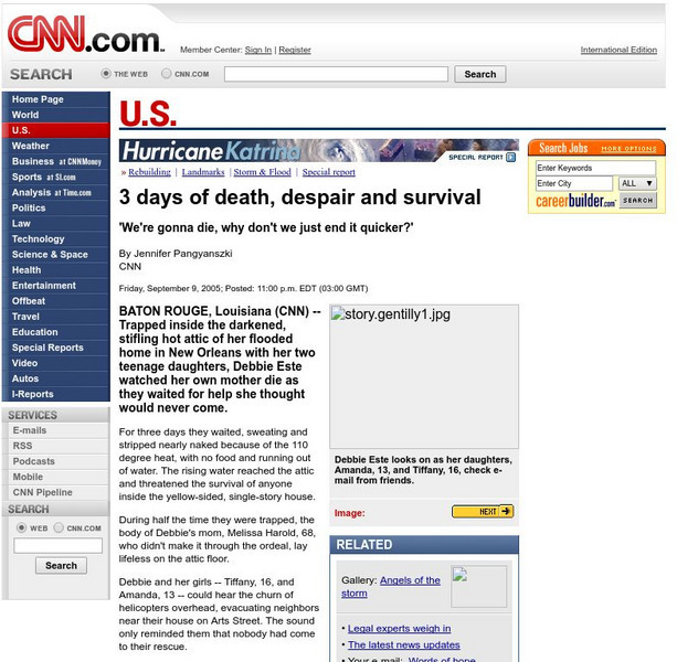 Cnn: 3 Days of Death, Despair and Survival Article Cnn: 3 Days of Death, Despair and Survival Article
