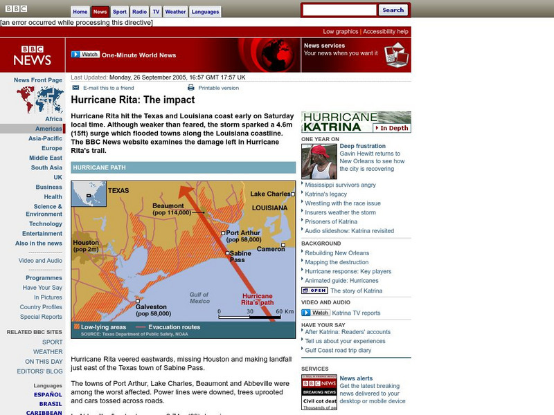 Bbc News: Hurricane Rita: The Impact Handout Bbc News: Hurricane Rita: The Impact Handout