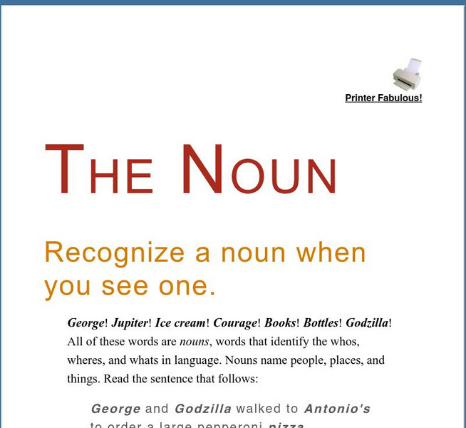 Grammar Bytes: The Noun Handout Grammar Bytes: The Noun Handout