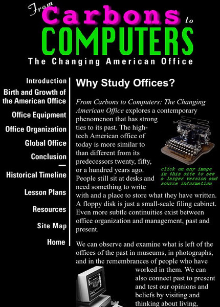 Smithsonian Education: From Carbons to Computers, the Changing American Office Unit Plan Smithsonian Education: From Carbons to Computers, the Changing American Office Unit Plan