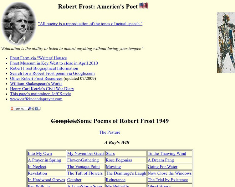 Robert Frost: America's Poet Activity Robert Frost: America's Poet Activity