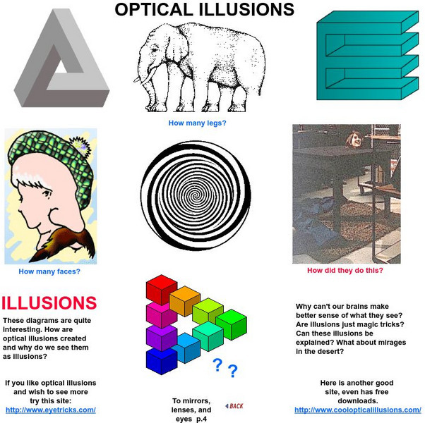 Optical Illusions Activity Optical Illusions Activity