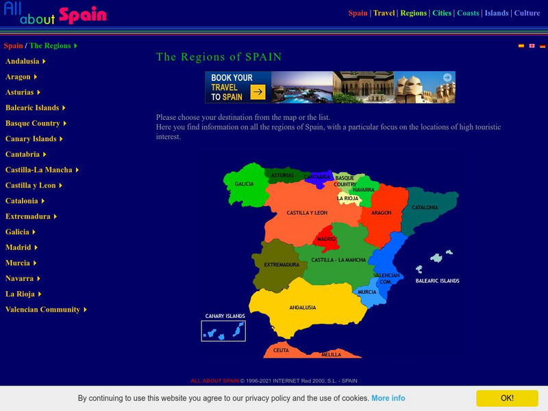 All About Spain: The Regions of Spain Interactive All About Spain: The Regions of Spain Interactive