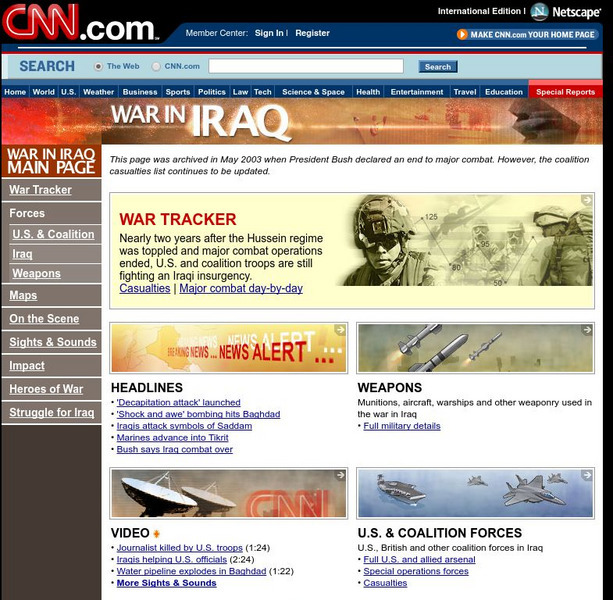 Cnn: War in Iraq Website Cnn: War in Iraq Website