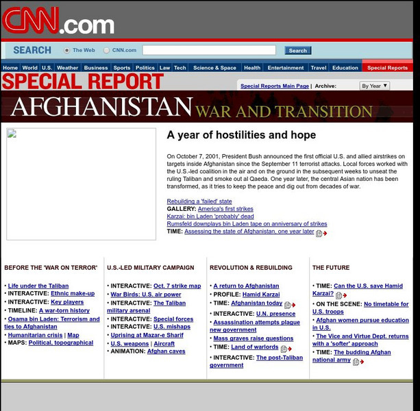 Cnn: Afghanistan War and Transition (2002) Article Cnn: Afghanistan War and Transition (2002) Article