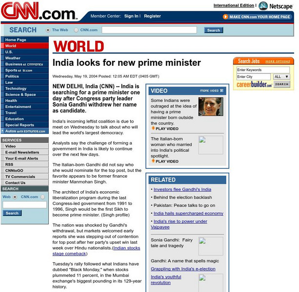 Cnn: India Looks for New Prime Minister Website Cnn: India Looks for New Prime Minister Website