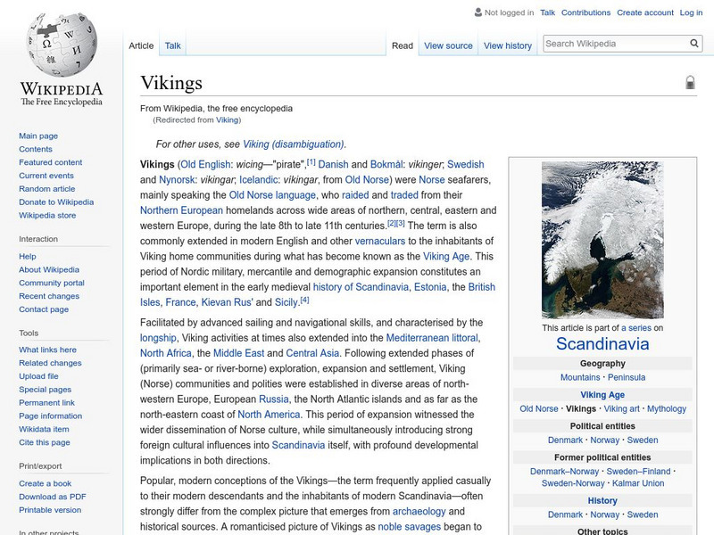 Wikipedia: Vikings Handout Wikipedia: Vikings Handout