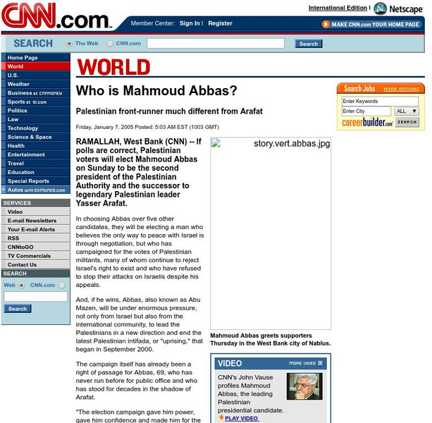 Cnn: Who Is Mahmoud Abbas? Article Cnn: Who Is Mahmoud Abbas? Article