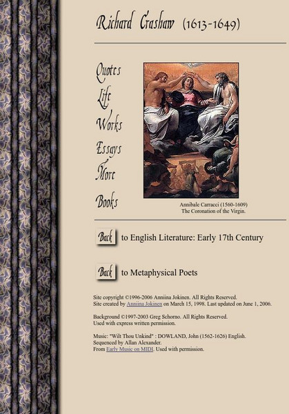 Luminarium: Richard Crashaw Website Luminarium: Richard Crashaw Website