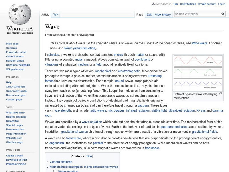 Wikipedia: Wave Handout Wikipedia: Wave Handout