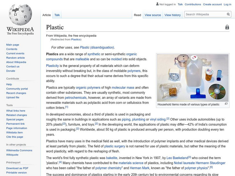 Wikipedia: Plastic Handout Wikipedia: Plastic Handout