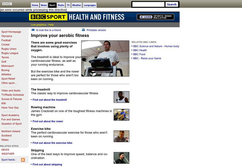 Bbc: Health & Fitness: Improve Your Aerobic Fitness Handout Bbc: Health & Fitness: Improve Your Aerobic Fitness Handout