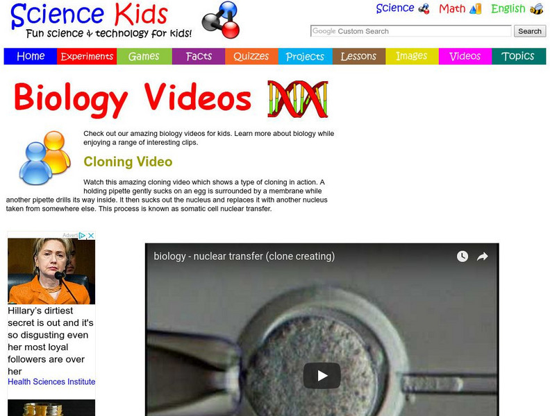 Science Kids: Biology Videos: Cloning Video Instructional Video Science Kids: Biology Videos: Cloning Video Instructional Video