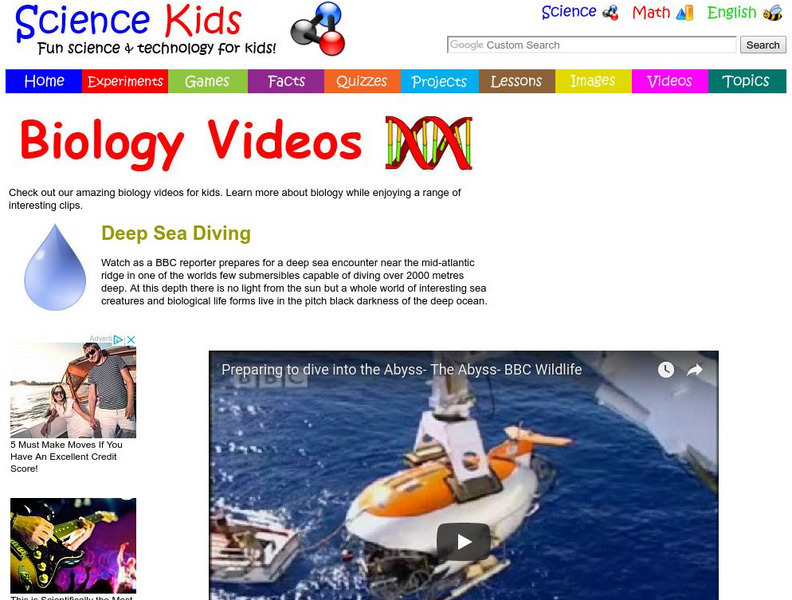 Science Kids: Biology Videos: Deep Sea Diving Instructional Video Science Kids: Biology Videos: Deep Sea Diving Instructional Video