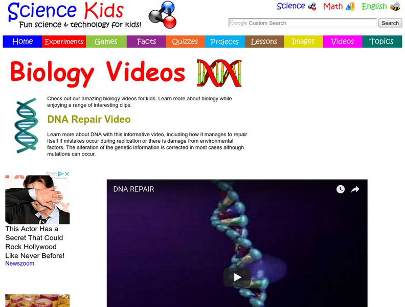 Science Kids: Biology Videos: Dna Repair Video Instructional Video