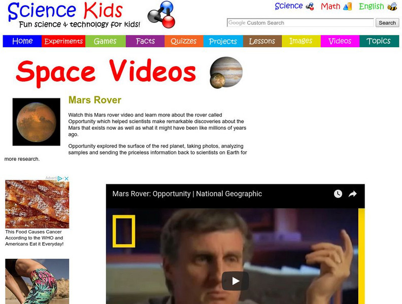 Science Kids: Space Videos: Mars Rover Instructional Video Science Kids: Space Videos: Mars Rover Instructional Video