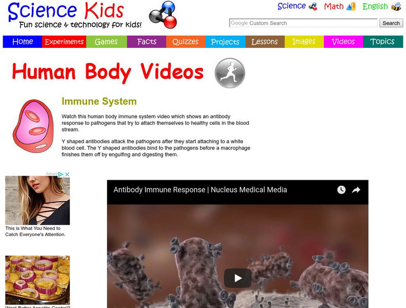 Science Kids: Human Body Videos: Immune System Instructional Video