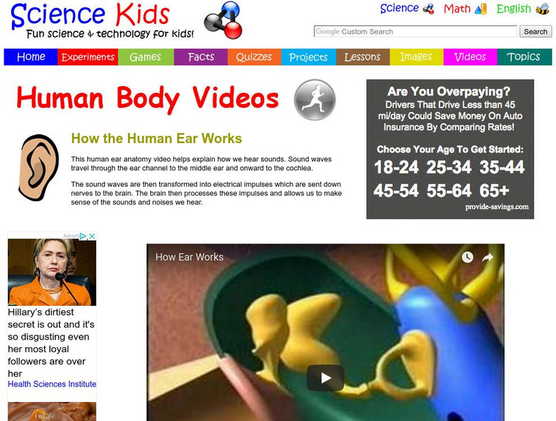 Science Kids: Human Body Videos: How the Human Ear Works Instructional Video