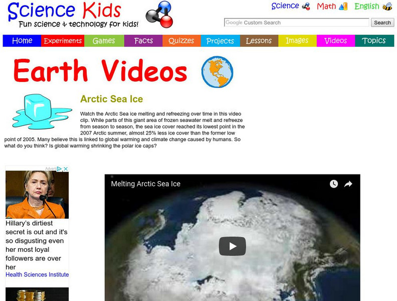 Science Kids: Earth Videos: Arctic Sea Ice Instructional Video