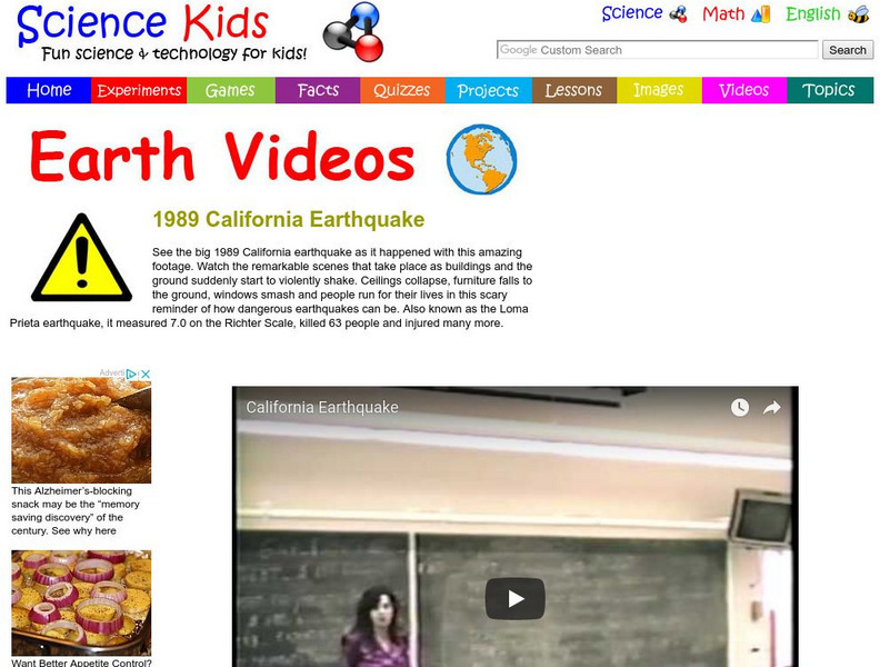 Science Kids: Earth Videos: 1989 California Earthquake Instructional Video