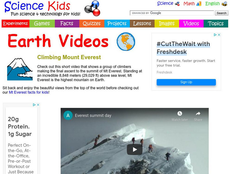 Science Kids: Earth Videos: Climbing Mount Everest Instructional Video