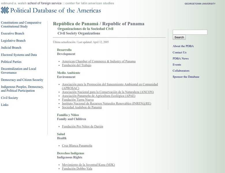 Panama: Civil Society Organizations Activity Panama: Civil Society Organizations Activity