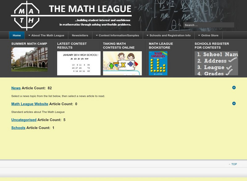 The Math League: Introduction to Algebra Activity The Math League: Introduction to Algebra Activity