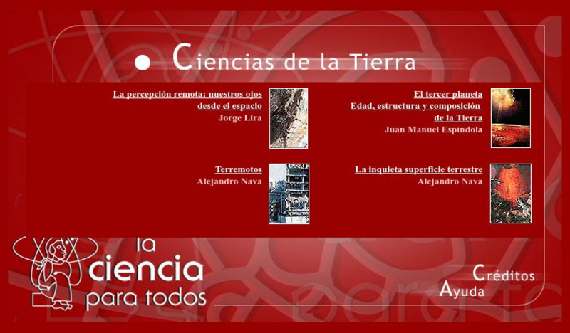 La Ciencia Para Todos: Ciencias De La Tierra Website