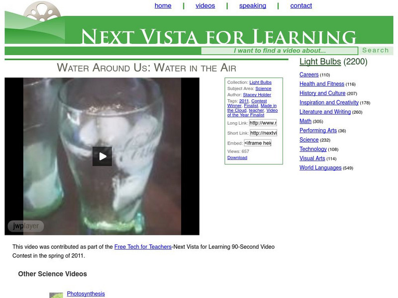 Next Vista for Learning: Water Around Us Instructional Video Next Vista for Learning: Water Around Us Instructional Video