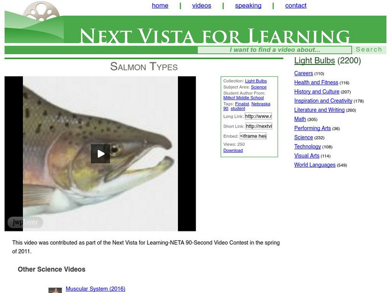 Next Vista for Learning: Salmon Instructional Video Next Vista for Learning: Salmon Instructional Video