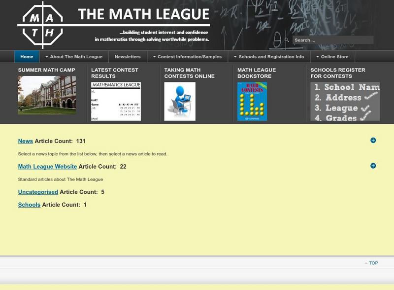 The Math League: Length Activity The Math League: Length Activity