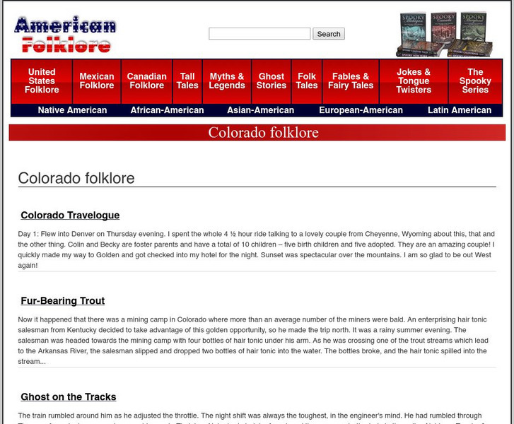 American Folklore: Colorado Folklore Primary American Folklore: Colorado Folklore Primary