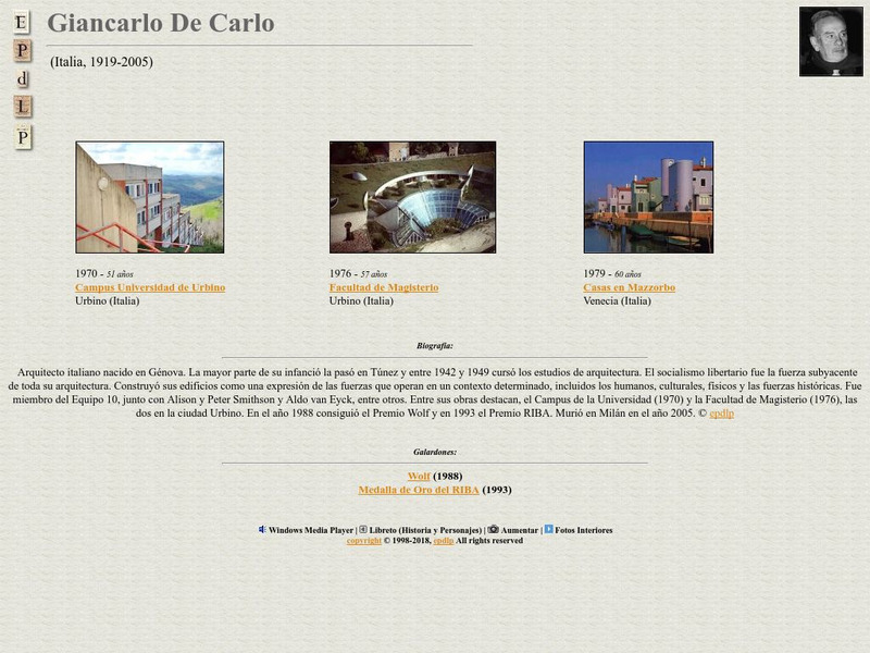 E Pd Lp: Giancarlo De Carlo Activity