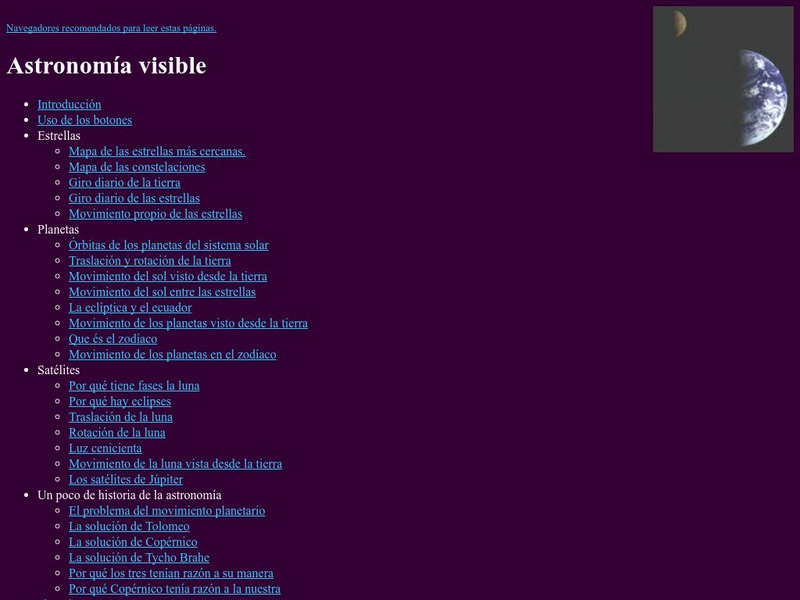 Ministerio De Educacion: Astronomia Visible Activity Ministerio De Educacion: Astronomia Visible Activity
