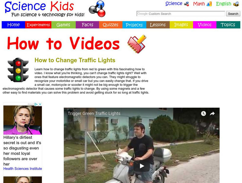 Science Kids: How to Videos: Trigger Green Traffic Lights Instructional Video