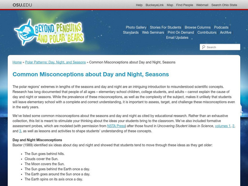 Beyond Penguins and Polar Bears: Common Misconceptions About Day and Night Website Beyond Penguins and Polar Bears: Common Misconceptions About Day and Night Website