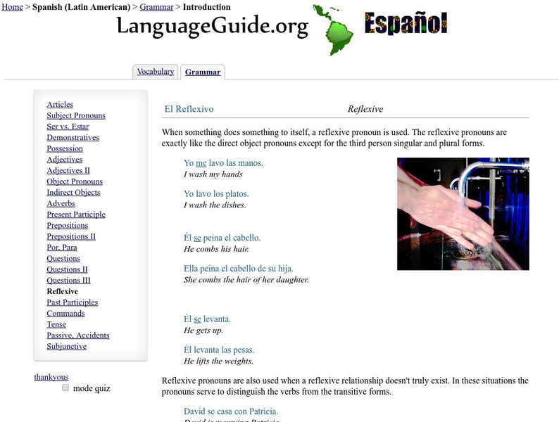 Language Guide: El Reflexivo Handout Language Guide: El Reflexivo Handout