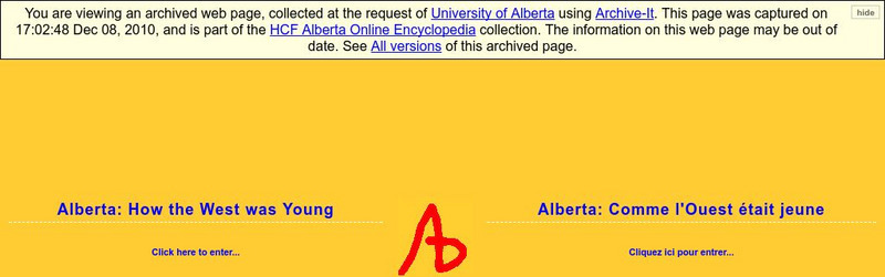 Alberta Online Encyclopedia: Alberta Heritage: How the West Was Young Handout Alberta Online Encyclopedia: Alberta Heritage: How the West Was Young Handout