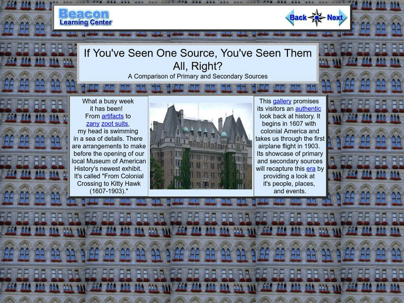 Beacon Learning Center: If You've Seen One Source, You've Seen Them All. Right? Interactive Beacon Learning Center: If You've Seen One Source, You've Seen Them All. Right? Interactive