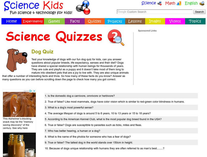 Science Kids: Science Quizzes: Dog Quiz Unknown Type Science Kids: Science Quizzes: Dog Quiz Unknown Type