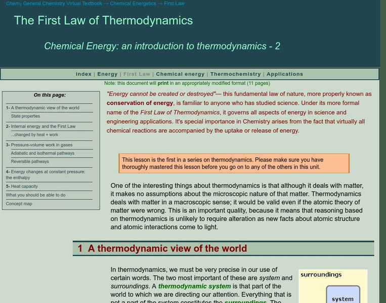 Chem1 Virtual Textbook: The Heat Capacity Handout Chem1 Virtual Textbook: The Heat Capacity Handout