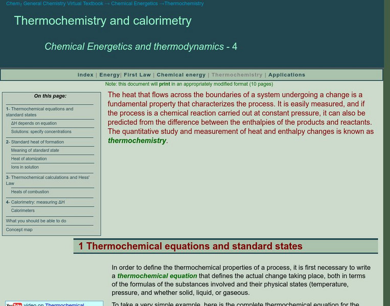 Chem1 Virtual Textbook: Hess' Law and Thermochemical Calculations Handout Chem1 Virtual Textbook: Hess' Law and Thermochemical Calculations Handout