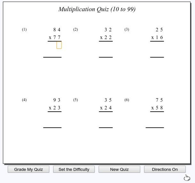 Mr. Martini's Classroom: Long Multiplication Quiz Unknown Type Mr. Martini's Classroom: Long Multiplication Quiz Unknown Type