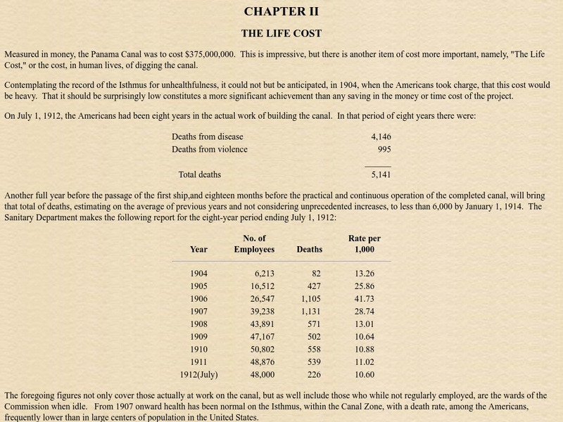 The Americans in Panama the Life Cost Article