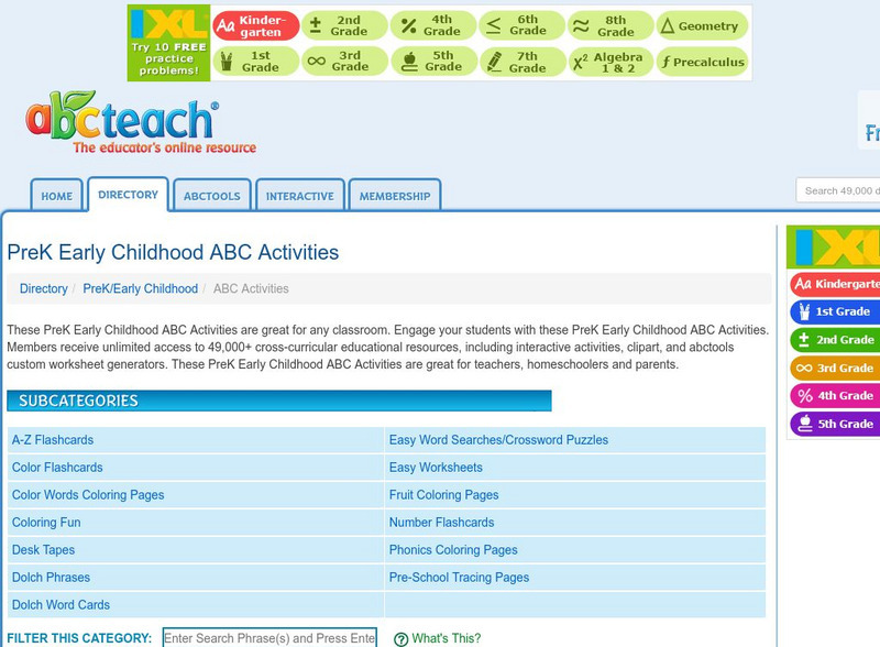 Abc Teach: Abc Activities Website Abc Teach: Abc Activities Website
